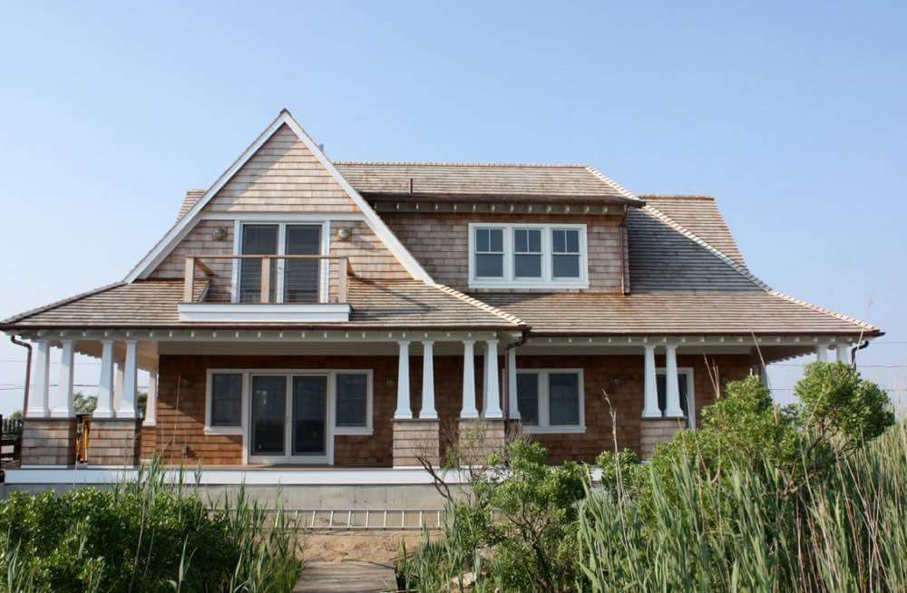 House with wood shingles